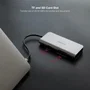Nano Cable 10.16.4609 Hub USB-C 8 en 1 - 3xUSB 3.0, HDMI 4K 60Hz, Puerto PD 100W, RJ45 Gigabit, Lector de Tarjetas SD/TF, Color Gris